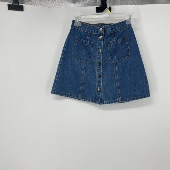 BDG denim buttoned circle mini skirt xs - Picture 3 of 12
